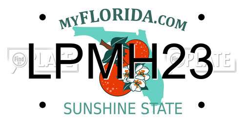 LPMH23 Florida License Plate