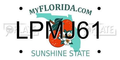 LPMJ61 Florida License Plate