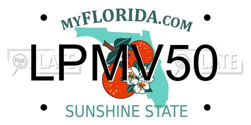 LPMV50 Florida License Plate