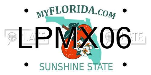 LPMX06 Florida License Plate