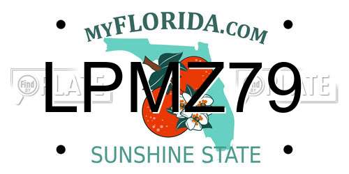 LPMZ79 Florida License Plate