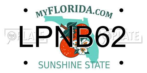 LPNB62 Florida License Plate