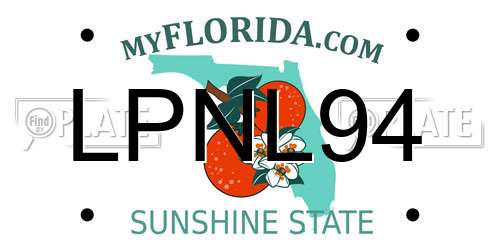 LPNL94 Florida License Plate