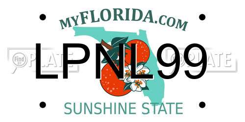LPNL99 Florida License Plate