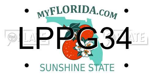 LPPG34 Florida License Plate