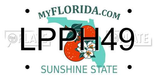 LPPH49 Florida License Plate