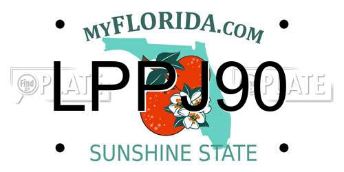 LPPJ90 Florida License Plate