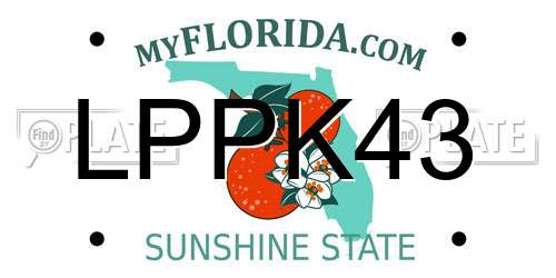 LPPK43 Florida License Plate