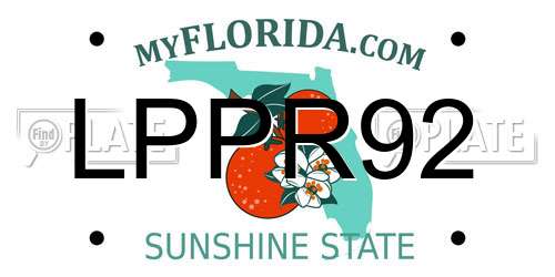 LPPR92 Florida License Plate