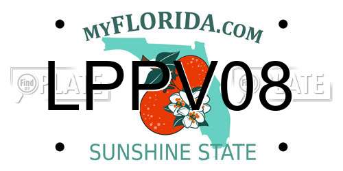 LPPV08 Florida License Plate
