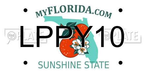 LPPY10 Florida License Plate