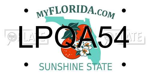 LPQA54 Florida License Plate