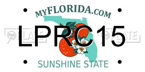 LPRC15 Florida License Plate