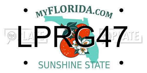 LPRG47 Florida License Plate