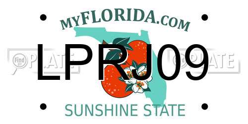 LPRJ09 Florida License Plate