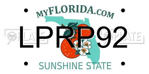 LPRP92 Florida License Plate