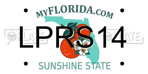LPRS14 Florida License Plate
