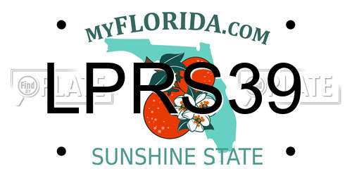 LPRS39 Florida License Plate