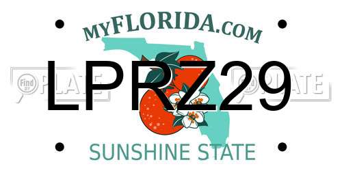 LPRZ29 Florida License Plate