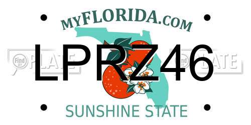LPRZ46 Florida License Plate