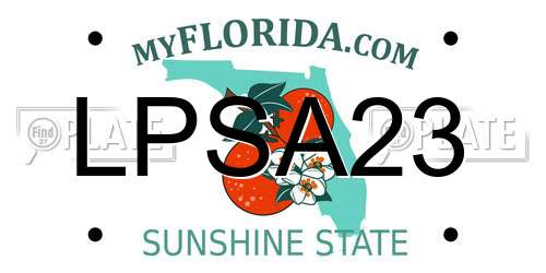 LPSA23 Florida License Plate