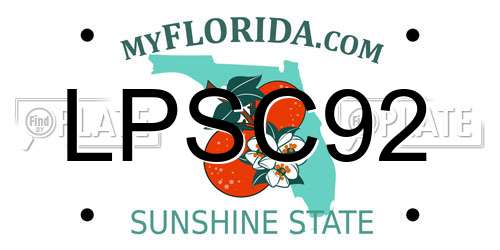 LPSC92 Florida License Plate