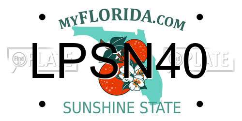 LPSN40 Florida License Plate