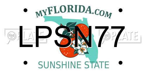 LPSN77 Florida License Plate
