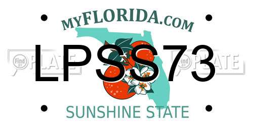 LPSS73 Florida License Plate