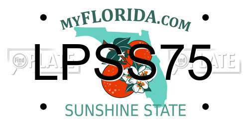 LPSS75 Florida License Plate
