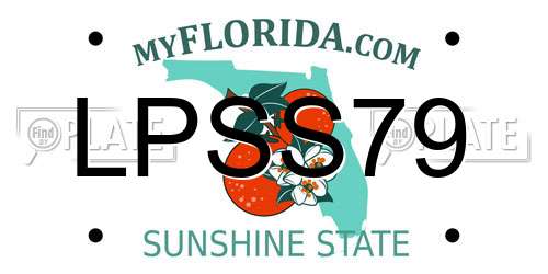 LPSS79 Florida License Plate