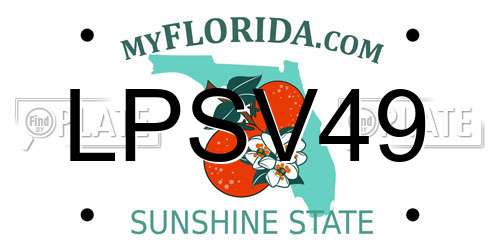 LPSV49 Florida License Plate