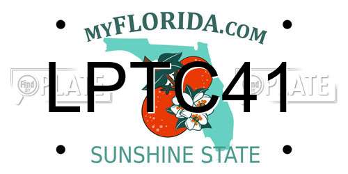 LPTC41 Florida License Plate