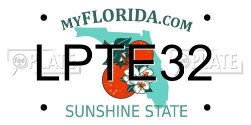 LPTE32 Florida License Plate