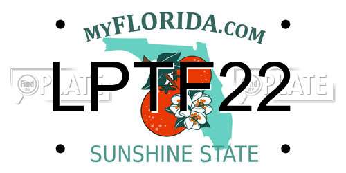 LPTF22 Florida License Plate