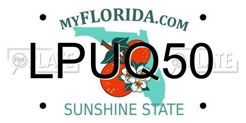 LPUQ50 Florida License Plate