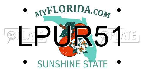 LPUR51 Florida License Plate