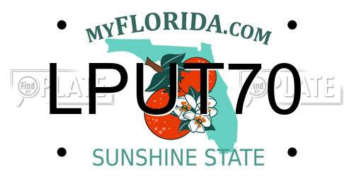 LPUT70 Florida License Plate