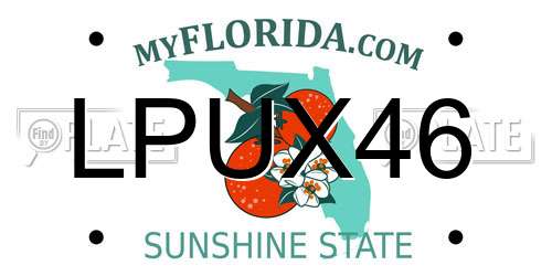 LPUX46 Florida License Plate