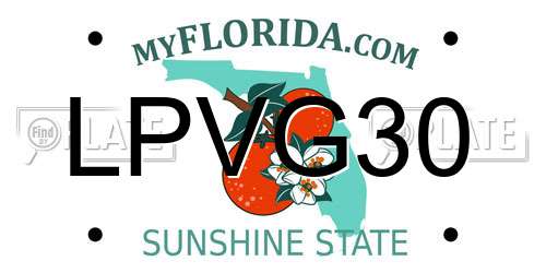 LPVG30 Florida License Plate