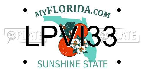 LPVI33 Florida License Plate