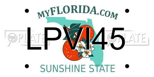 LPVI45 Florida License Plate