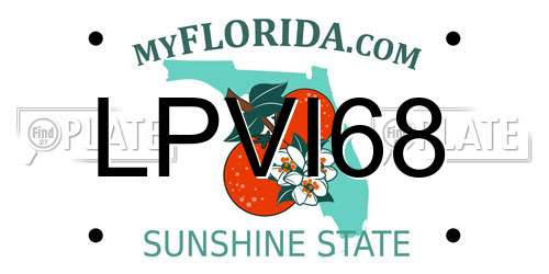 LPVI68 Florida License Plate