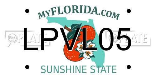 LPVL05 Florida License Plate