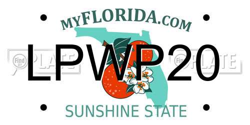 LPWP20 Florida License Plate