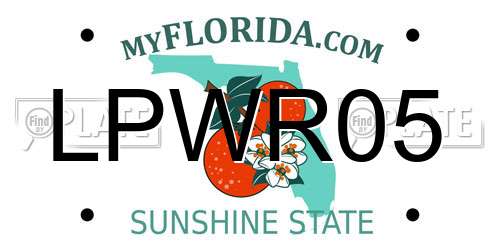 LPWR05 Florida License Plate