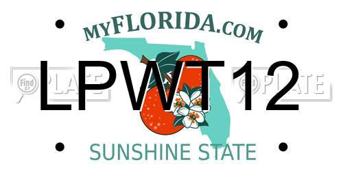 LPWT12 Florida License Plate