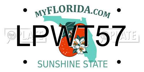LPWT57 Florida License Plate