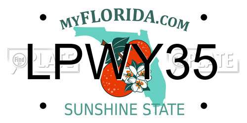 LPWY35 Florida License Plate