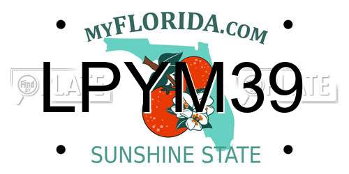 LPYM39 Florida License Plate